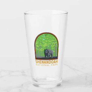 Shenandoah National Park Black Bear Vintage Glass