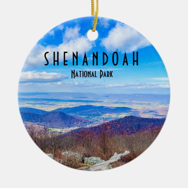 Shenandoah National Park Ceramic Ornament (Front)