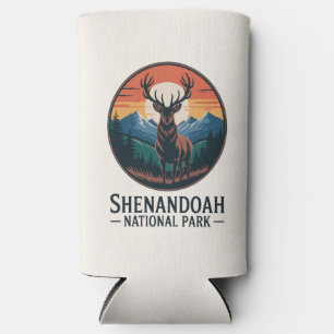 Shenandoah National Park Deer Emblem Seltzer Can Cooler