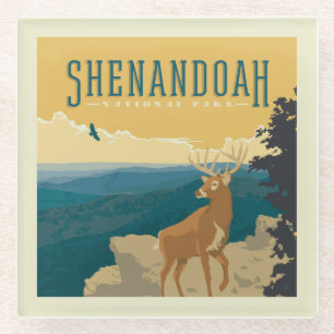 Shenandoah National Park   Deer Glass Coaster
