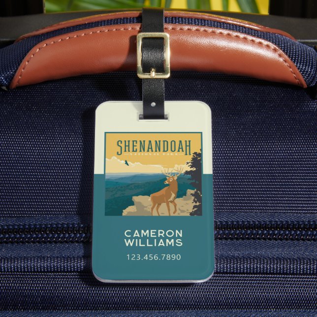 Shenandoah National Park | Deer Luggage Tag (Front Insitu 2)