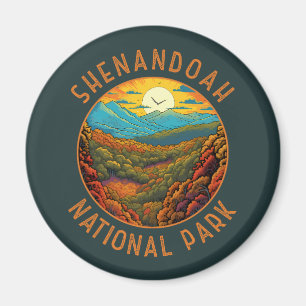 Shenandoah National Park Distressed Circle Magnet