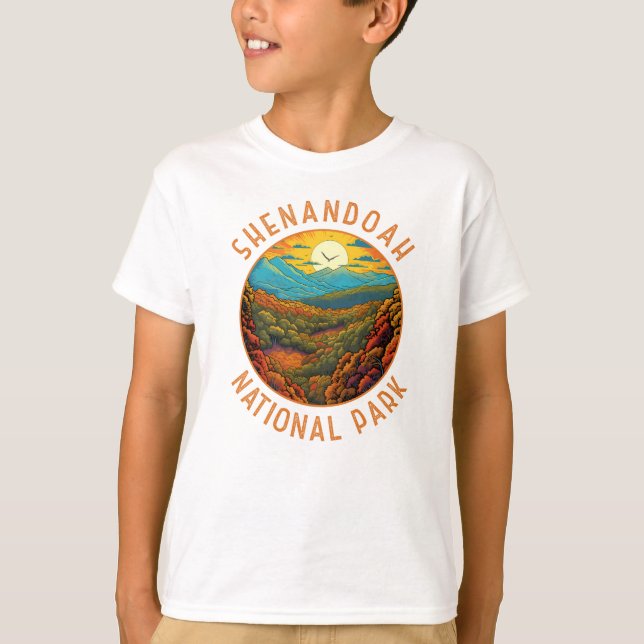 Shenandoah National Park Distressed Circle T-Shirt (Front)