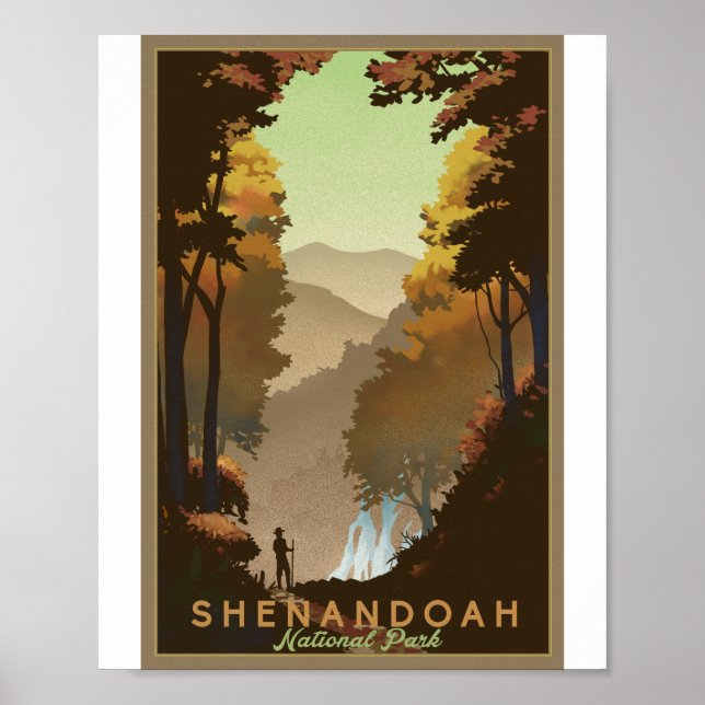 Shenandoah National Park Litho Artwork Poster (Front)