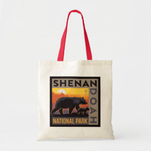 Shenandoah National Park Mama Bear & Cubs Tote Bag