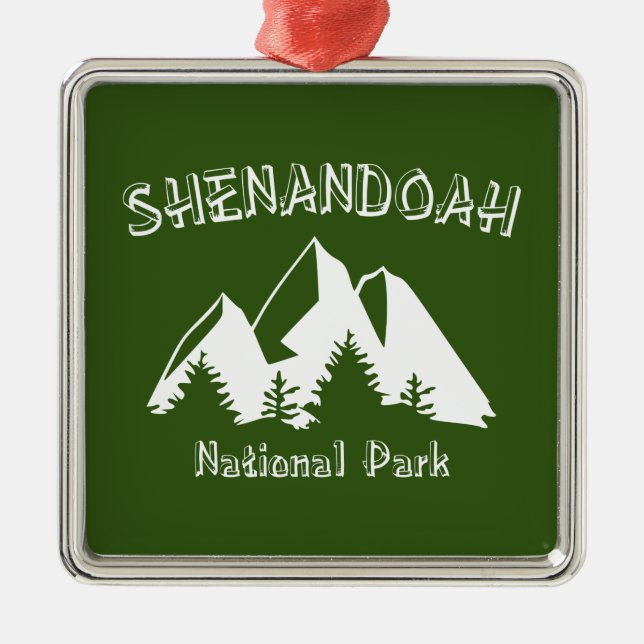 Shenandoah National Park Metal Tree Decoration (Front)