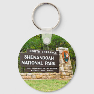 Shenandoah National Park North Entrance Sign Key Ring