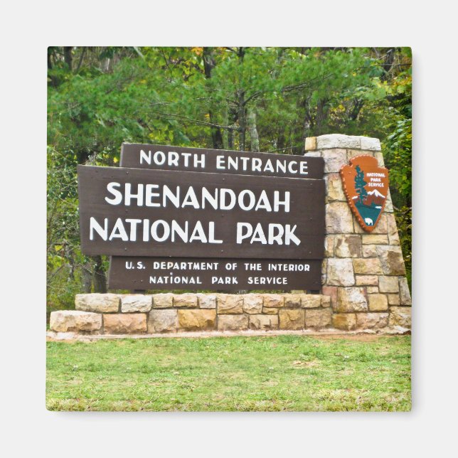 Shenandoah National Park North Entrance Sign Magnet (Front)
