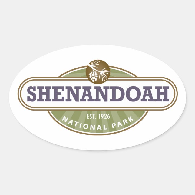 Shenandoah National Park Oval Sticker (Front)