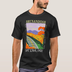Shenandoah National Park Skyline Drive Distressed  T-Shirt