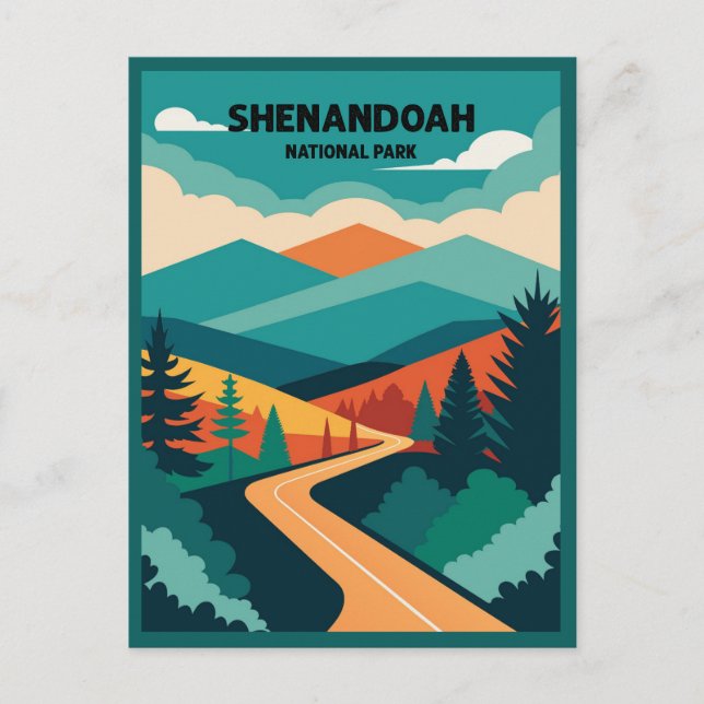 Shenandoah National Park skyline drive  Postcard (Front)