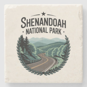 Shenandoah National Park Skyline Drive View Design Stone Coaster