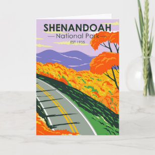 Shenandoah National Park Skyline Drive Virginia Card