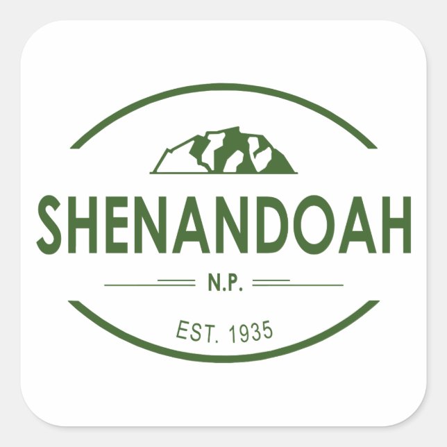 Shenandoah National Park Square Sticker (Front)