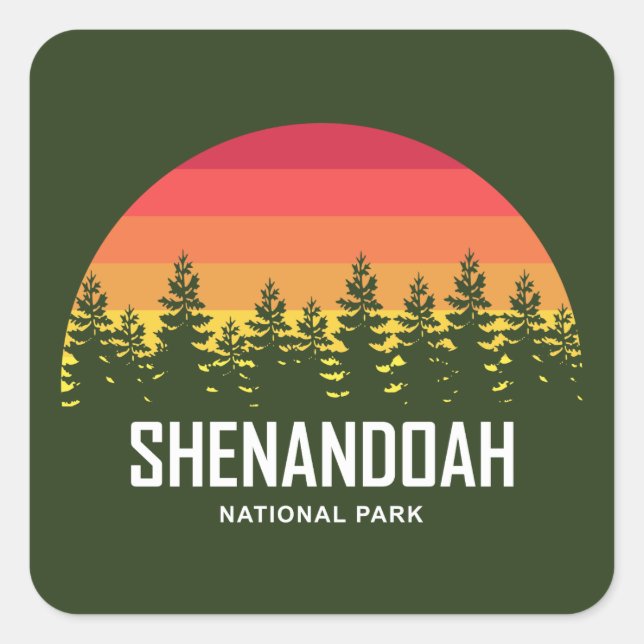 Shenandoah National Park Square Sticker (Front)