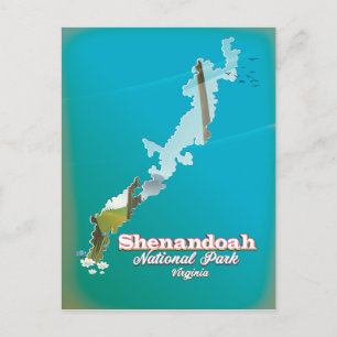 Shenandoah National Park travel poster. Postcard