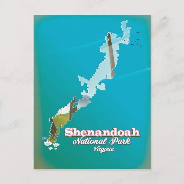 Shenandoah National Park travel poster. Postcard (Front)