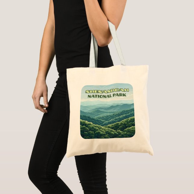 Shenandoah National Park Virginia Blue Ridge Retro Tote Bag (Front (Product))
