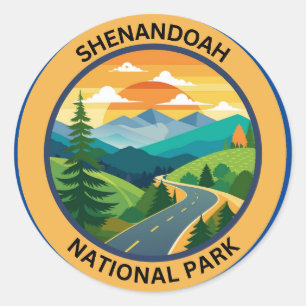Shenandoah National Park Virginia USA Classic Round Sticker
