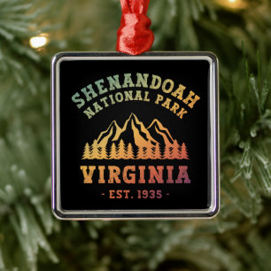 Shenandoah National Park Virginia USA Metal Tree Decoration