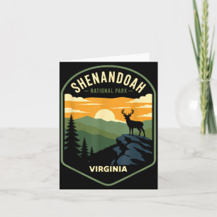 Shenandoah national park virginia vintage design card