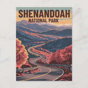 Shenandoah National Park Virginia Wilderness Art Holiday Postcard