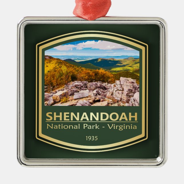 Shenandoah NP (PF1) Metal Tree Decoration (Front)
