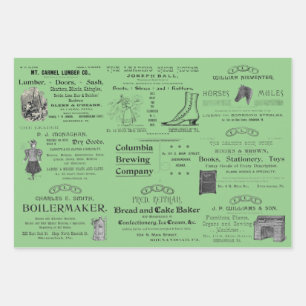 Shenandoah Pennsylvania 1890's Advertising Wrapping Paper Sheet