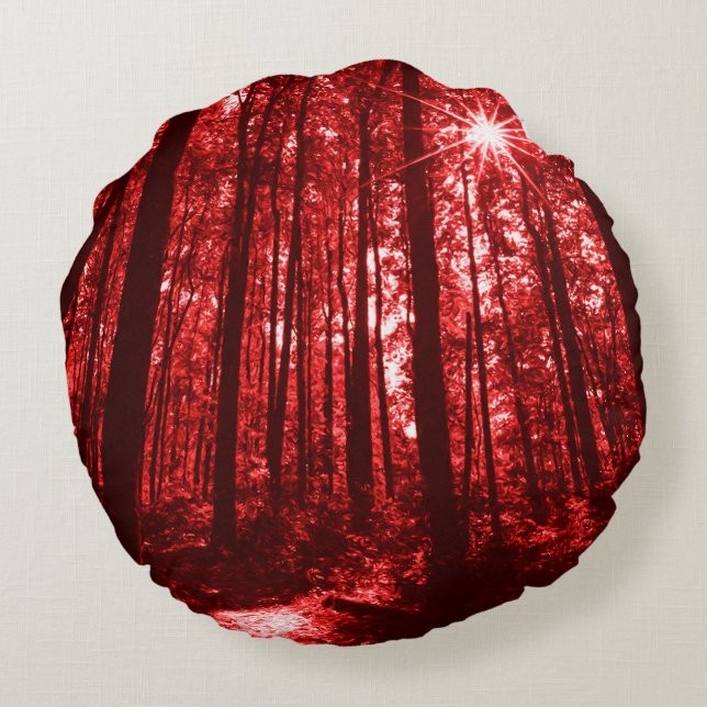 Shenandoah Red Round Cushion (Back)