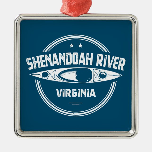 Shenandoah River, Virginia Metal Tree Decoration (Front)