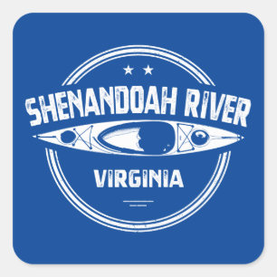 Shenandoah River, Virginia Square Sticker