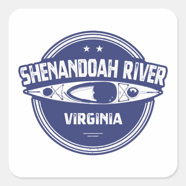 Shenandoah River, Virginia Square Sticker (Front)
