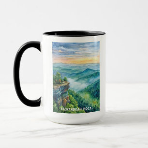 Shenandoah Rock National Park Watercolor Painting Mug