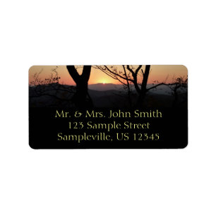 Shenandoah Sunset National Park Landscape Label