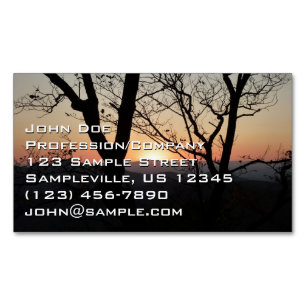 Shenandoah Sunset National Park Landscape Magnetic Business Card