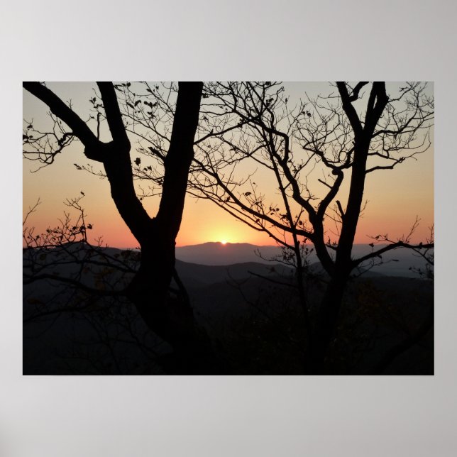 Shenandoah Sunset National Park Landscape Poster (Front)