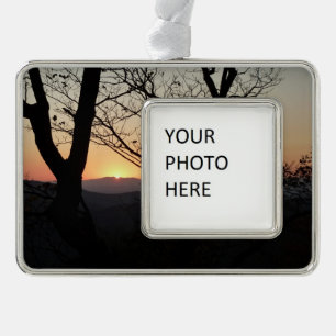 Shenandoah Sunset National Park Landscape Silver Plated Framed Ornament