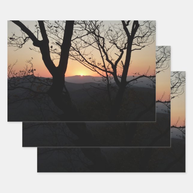 Shenandoah Sunset National Park Landscape Wrapping Paper Sheet (Set)