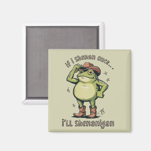 Shenanigan Funny Mental Health Frog Magnet