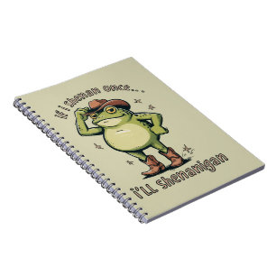 Shenanigan Funny Mental Health Frog  Notebook