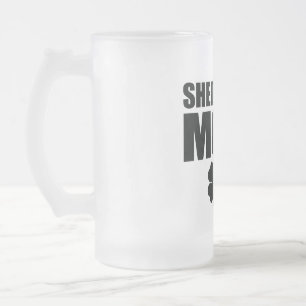 Shenanigan mode on frosted glass beer mug