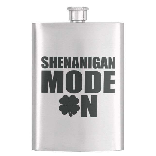 Shenanigan mode on hip flask (Front)