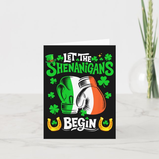 Shenanigans Begin St. Patrick's Day Boxing Player  Card (Front)