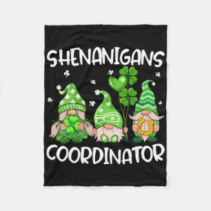 Shenanigans Coordinator Cute Gnomes Teachers St Pa Fleece Blanket