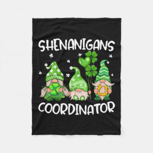 Shenanigans Coordinator Cute Gnomes Teachers St Pa Fleece Blanket