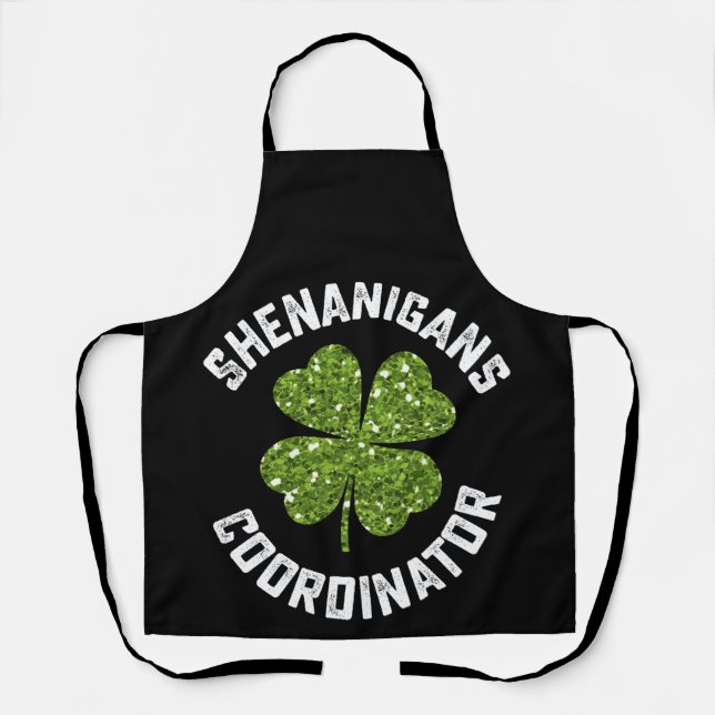 Shenanigans Coordinator Funny St Patrick's Day Apron (Front)