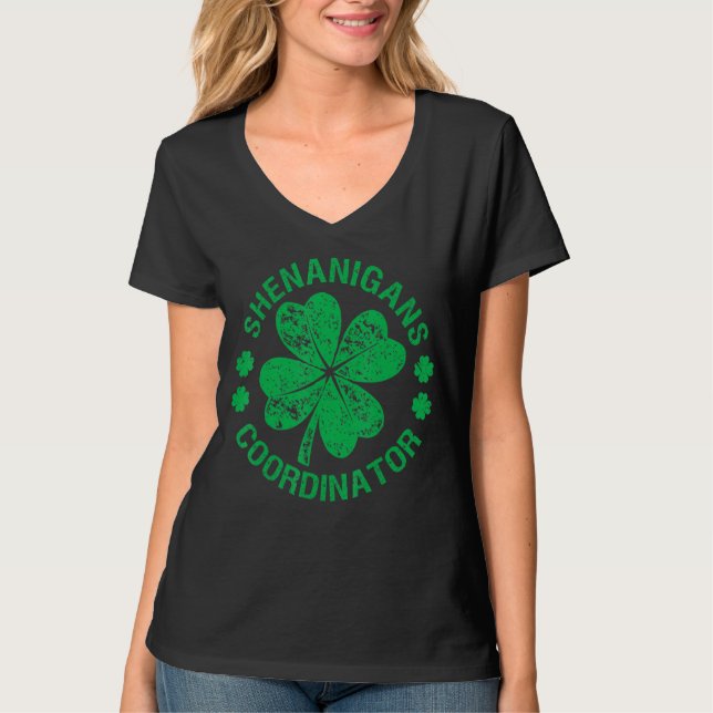 Shenanigans Coordinator  Funny Teacher St Patrick' T-Shirt (Front)
