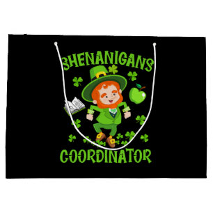 Shenanigans Coordinator Funny Teacher St Patrick's Large Gift Bag
