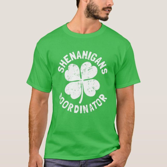 Shenanigans Coordinator Funny Teacher St Patrick's T-Shirt (Front)