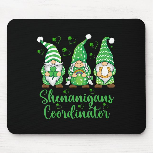 Shenanigans Coordinator Irish Gnomes - St Patricks Mouse Mat (Front)